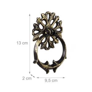 Heurtoir de porte bronze en lot de 4 Marron - Métal - 10 x 13 x 2 cm