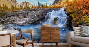 Fototapete Landschaft WASSERFALL 3D 405 x 270 x 270 cm