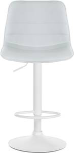 Tabouret de bar Lex Lot de 2 Blanc - Cuir synthétique - 45 x 89 x 46 cm