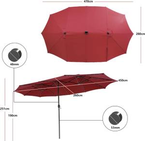 Doppelsonnenschirm ZB33516 Rot