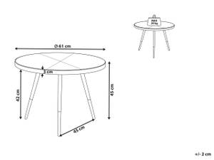 Table basse RAMONA Doré - Blanc