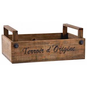 Caisse en bois teinté Terroir d'Origine Marron - Bois manufacturé - 32 x 9 x 21 cm