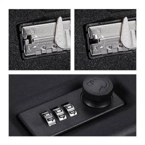 Sicherheitsbox tragbar mit Zahlenschloss Schwarz - Metall - Kunststoff - 17 x 6 x 25 cm