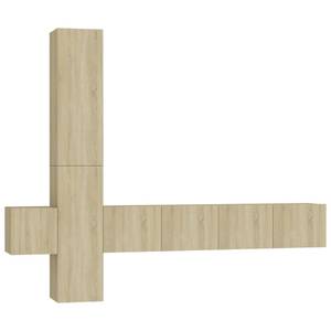 TV-Schrank 5er Set D504 Braun - Holzwerkstoff - 30 x 30 x 80 cm