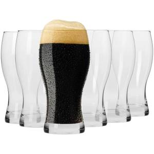 Krosno Elite Verres à bière noire Verre - 9 x 18 x 9 cm