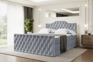 Boxspringbett VILA-1-Z KING Hellgrau - Breite: 160 cm