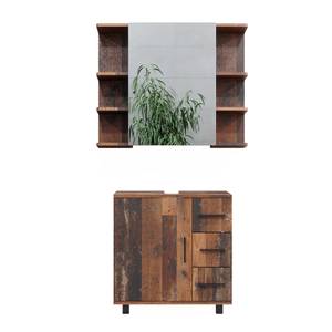 Badmöbelset Ilias 2er Set Braun - Holzwerkstoff - 60 x 60 x 33 cm