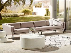 Gartensofa LORETELLO Beige - Grau - 320 x 76 cm