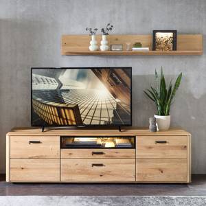 Lowboard Morena 8 mit LED Braun - Massivholz - Holzart/Dekor - 220 x 61 x 45 cm