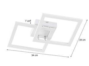 LED-Deckenleuchte Elle Polycarbonat / Eisen - 1-flammig - Weiß