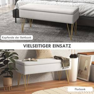 Sitzbank 831-735V00CW Weiß - Textil - 40 x 49 x 100 cm