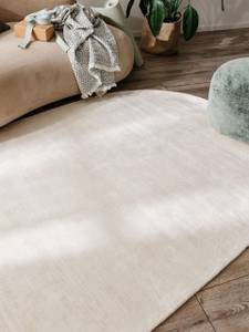 Tapis en viscose Ovale Nova Blanc - Fibres naturelles - 150 x 1 x 230 cm