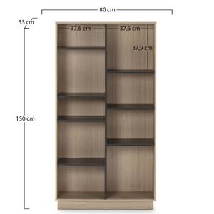 Étagère Bibliothèque Vigo 150x80cm Marron - Bois manufacturé - 80 x 150 x 33 cm