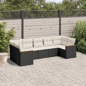 Gartensitzgruppe K520(7-tlg) Schwarz - Massivholz - 69 x 62 x 62 cm