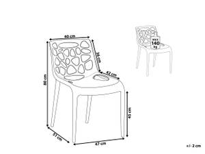Esszimmerstuhl MORGAN Weiß - Kunststoff - 47 x 80 x 51 cm