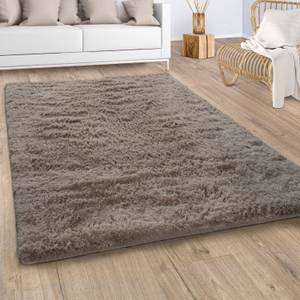 Hochflor-Teppich Silky 591 Taupe - 200 x 200 cm