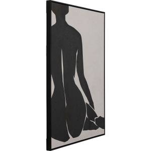 Tableau déco dos femme Noir - Pierre - Textile - 73 x 113 x 4 cm