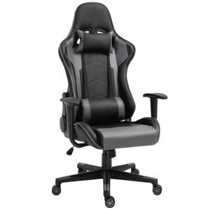 Gamingstuhl ergonomisch 921-251 Schwarz - Textil - 74 x 136 x 68 cm