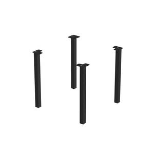 Quadratische Beine für Tisch, 50x50mm Schwarz - Metall - 22 x 7 x 74 cm