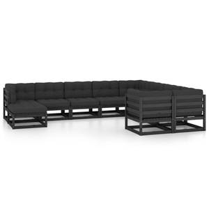 Salon de jardin (lot de 10) 3009726-2 Anthracite - Noir