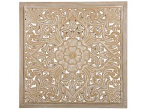 Décoration murale YONORA Marron - Blanc - Bois manufacturé - 60 x 60 x 60 cm