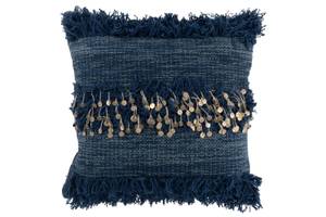 Kissen Rand Blau - Textil - 45 x 4 x 45 cm