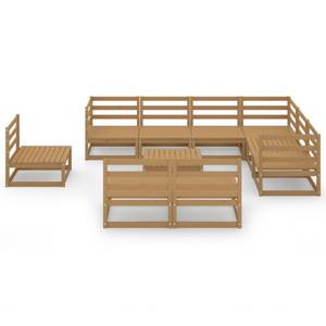 Garten-Lounge-Set (10-teilig) 3009830-1 Braun - Massivholz - Holzart/Dekor - 70 x 30 x 70 cm