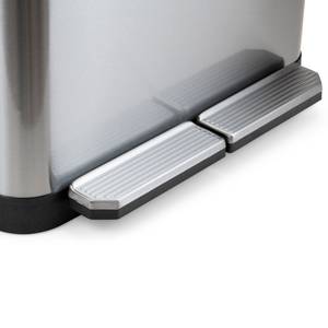 Recycle Inox Abfallbehälter mit Fächern Grau - Metall - 54 x 42 x 46 cm