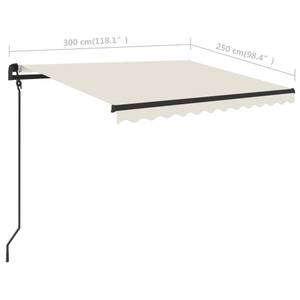 Markise 3006678-1 Creme - 250 x 300 cm