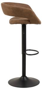 Tabouret de bar Grace lot de 2 Marron - Textile - 55 x 101 x 49 cm