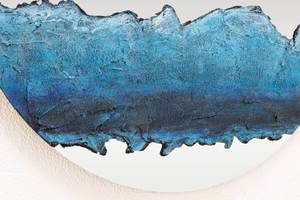 Miroir mural Graceful Waves Bleu - Verre - 60 x 60 x 2 cm
