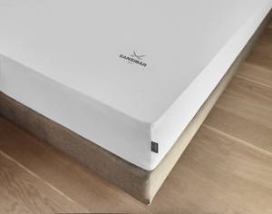 Premium Spannbettlaken mit Logo-Druck Silber - Textil - 160 x 30 x 200 cm