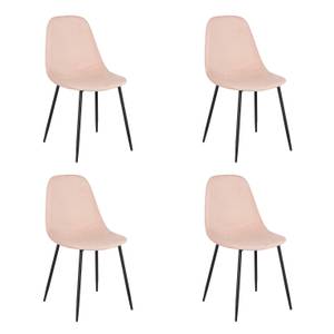 Lot de 4 chaises rembourrée Corby Blanc