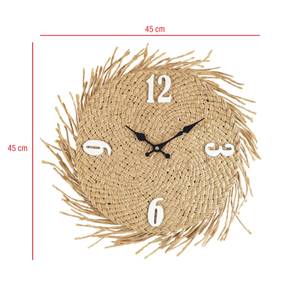 Wanduhr  Musa Braun - Naturfaser - 5 x 45 x 45 cm