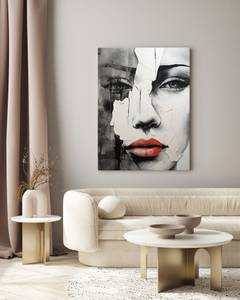 Image Canvas VISAGE De Femme Abstraction 60 x 90 x 90 cm