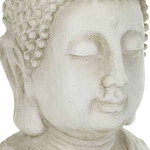 Buddha Figur 70 cm Weiß - Kunststoff - Stein - 45 x 70 x 35 cm