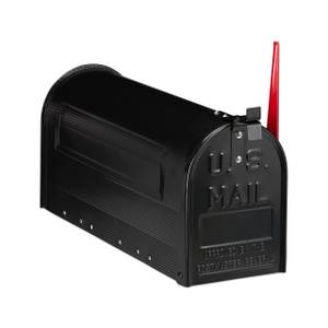 US Mailbox Postkasten Schwarz - Rot
