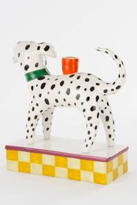 Kerzenhalter Hund Weiß - Keramik - 11 x 27 x 26 cm