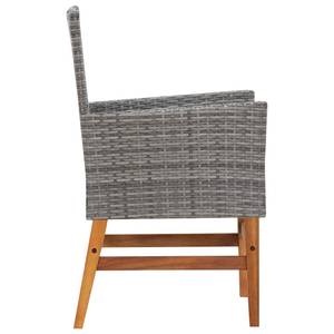 Outdoor-Möbel-Set 3001275 (9-teilig) Grau - Metall - Holzart/Dekor - 100 x 74 x 200 cm