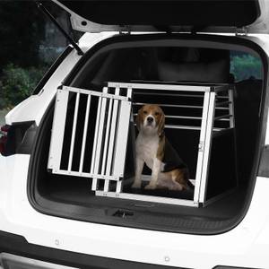 Hundetransportbox Maliha Schwarz - 60 x 55 x 50 cm - Metall