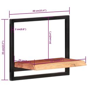 Wandregal 3011893 (2er Set) 40 x 35 x 24 cm