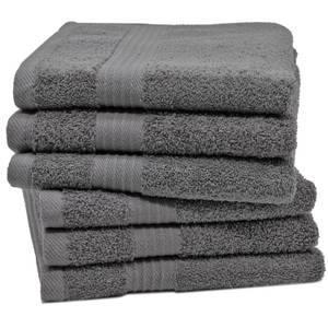 Handtücher 00000407 6er-Set Grau - Textil - 50 x 1 x 70 cm