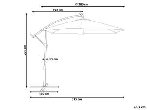 Ampelschirm CORVAL Beige - Grau