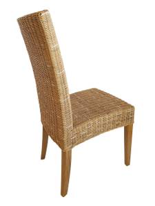 Rattanstuhl Cesena Braun - Rattan - 48 x 98 x 60 cm