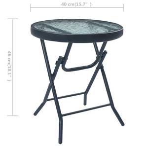 Bistro-Set (3-teilig) 3001705 Schwarz - Cremeweiß - Weiß