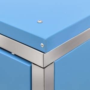 Mülltonnenbox 3010469-4 Blau - Metall - 78 x 113 x 277 cm