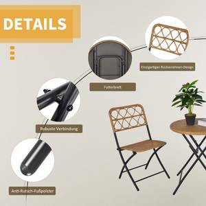 Liegestuhl-Set 863-054 Braun - Polyrattan - 60 x 71 x 60 cm