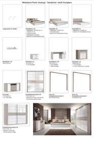 Schlafzimmer Rubio 20V-12 (2-teilig) Weiß - Holzwerkstoff - 567 x 215 x 243 cm
