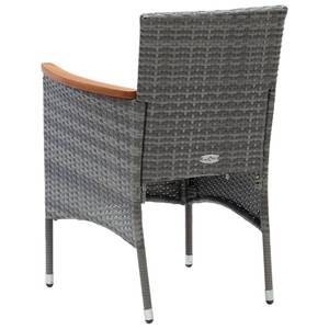 Salle à manger (lot de 5) 3068740 Gris - Bois massif - Bois/Imitation - 70 x 74 x 140 cm