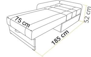 Ecksofa Kacper Grau - Holzwerkstoff - 110 x 65 x 80 cm